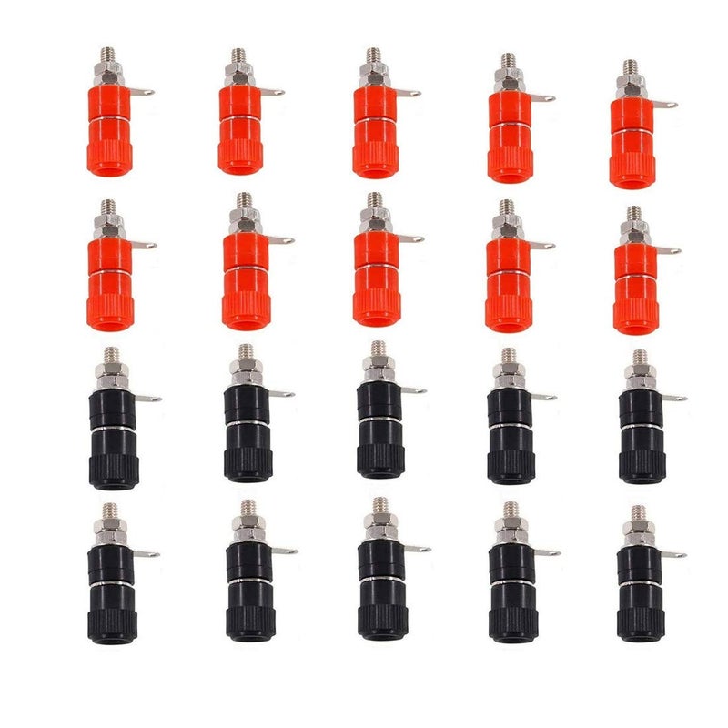 bnafes 4mm Banana Socket Kit Terminal Banana Binding Post Connector Jack Compatible for Arduino 10 Pairs - Image 1